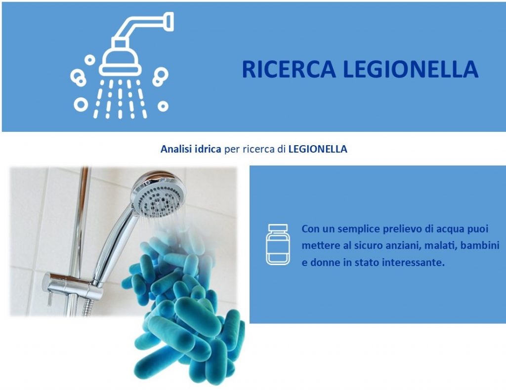 RICERCA LEGIONELLA NELL'ACQUA DI 
CASA - MARE.A srl - Acquista il kit prelievo e l'analisi presso il nostro laboratorio