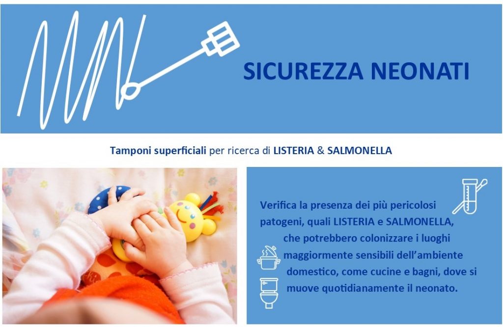 SICUREZZA NEONATI - MARE.A srl - Tamponi per listeria e salmonella negli ambienti domestici per mettere in sicurezza il mondo dei tuoi figli